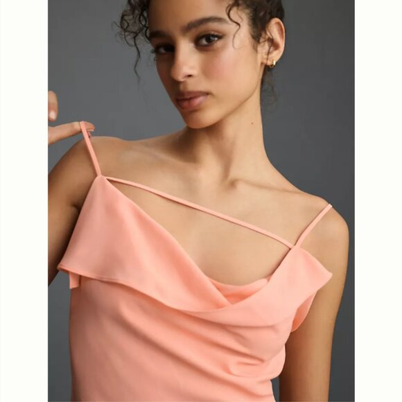 Brand New Mare Mare Sleeveless Draped Asymmetrical Midi Dress - Picture 2 of 16